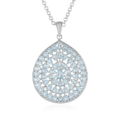 Collar en plata con Topacio azul cielo