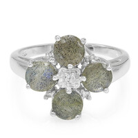 Anillo en plata con Espectrolita