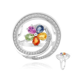 Anillo en plata con Zafiro verde
