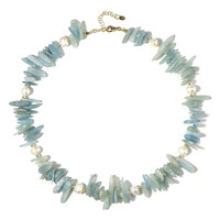 Collar en plata con Aguamarina de Brasil (Riya)