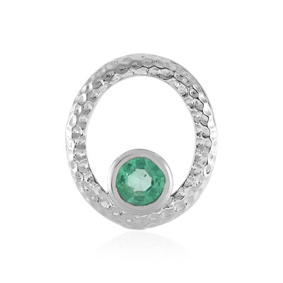 Colgante en plata con Esmeralda de Rusia (MONOSONO COLLECTION)