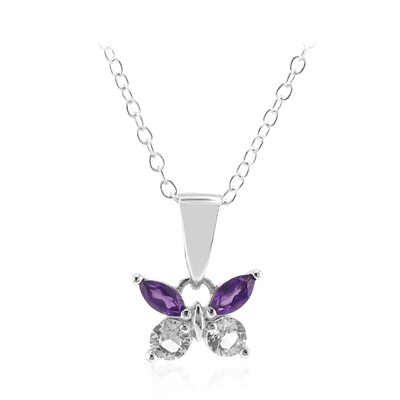 Collar en plata con Amatista de Zambia