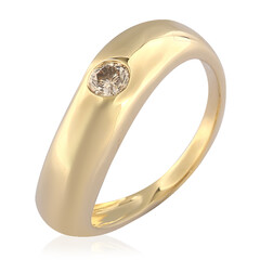 Anillo en oro con Diamante champán I2 (de Melo)