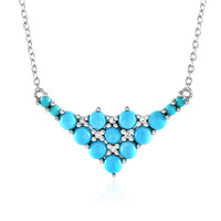 Collar en plata con Turquesa bella durmiente