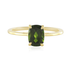 Anillo en plata con Diópsido de Rusia