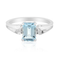 Anillo en plata con Topacio azul cielo