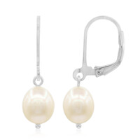 Pendientes en plata con Perla Freshwater (TPC)