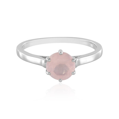 Anillo en plata con Cuarzo rosa