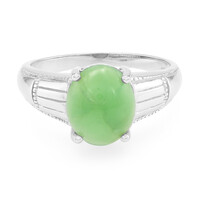 Anillo en plata con Crisoprasa imperial