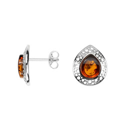 Pendientes en plata con Ámbar báltico