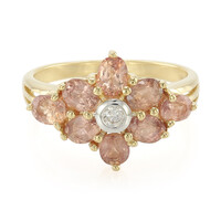 Anillo en oro con Zafiro Padparascha no calentado (AMAYANI)