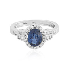 Anillo en oro con Zafiro de Ceilán