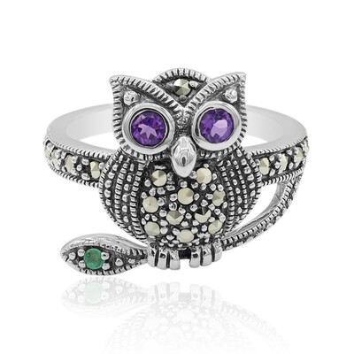 Anillo en plata con Amatista