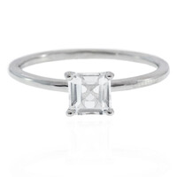 Anillo en plata con Topacio blanco