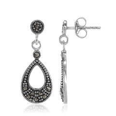 Pendientes en plata con Marcasita