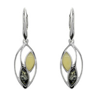 Pendientes en plata con Ámbar báltico