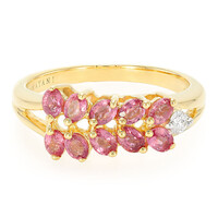 Anillo en oro con Zafiro Padparascha no calentado (AMAYANI)