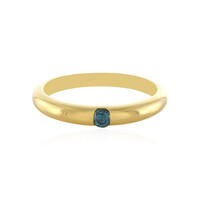 Anillo en plata con Diamante azul I3