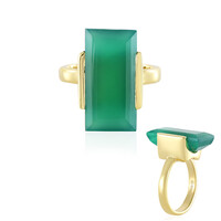 Anillo en plata con Ónix verde