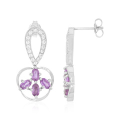 Pendientes en plata con Zafiro de Mozambique