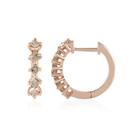 Pendientes en oro con Diamante chocolate I2