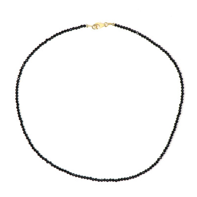 Collar en plata con Espinela negra