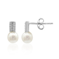Pendientes en plata con Perla Freshwater