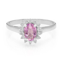 Anillo en plata con Turmalina cuprífera rosa