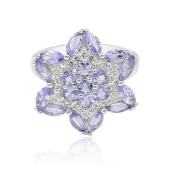 Anillo en plata con Tanzanita
