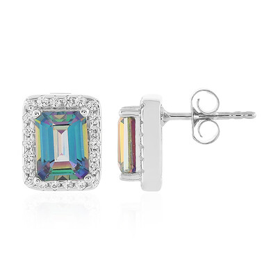 Pendientes en plata con Topacio rocío de la mañana