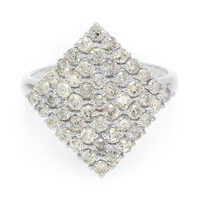 Anillo en plata con Diamante chocolate