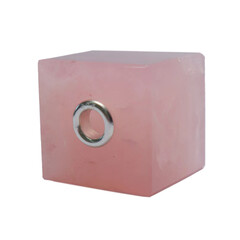 Colgante en plata con Cuarzo rosa