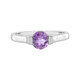 Anillo en plata con Amatista de Uruguay