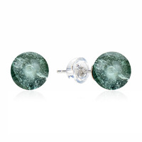 Pendientes en plata con Fluorita verde