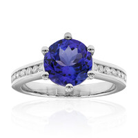 Anillo en platino con Tanzanita AAA