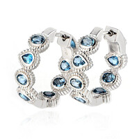Pendientes en plata con Topacio azul de Londres (Dallas Prince Designs)