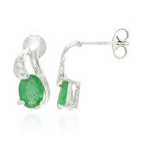 Pendientes en plata con Esmeralda de Bahía