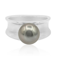Anillo en plata con Perla cultivada de Tahití (TPC)