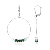 Pendientes en plata con Esmeralda (Maigold Kreativ)