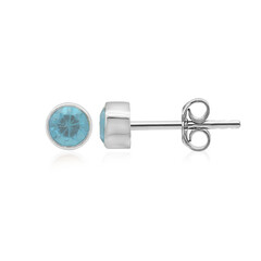 Pendientes en plata con Topacio azul cielo