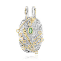 Colgante en plata con Tsavorita de Tanzania