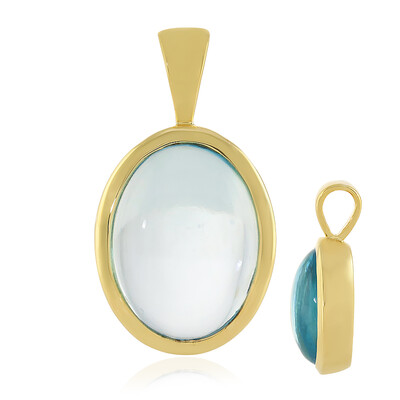 Colgante en plata con Topacio azul cielo