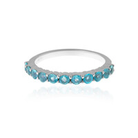 Anillo en plata con Apatita azul