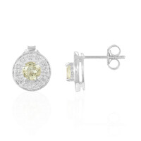 Pendientes en plata con Apatita de Limón