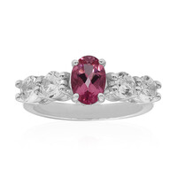 Anillo en plata con Topacio místico flamingo