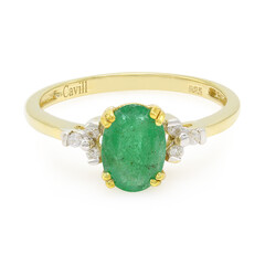 Anillo en plata con Esmeralda de Bahía