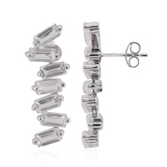 Pendientes en plata con Topacio blanco