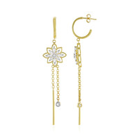 Pendientes en plata con Topacio blanco