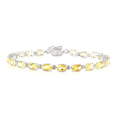 Brazalete en plata con Citrino