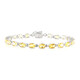 Brazalete en plata con Citrino